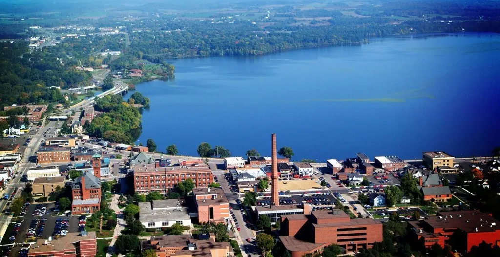 Lake Menomin in Menomonie, Wisconsin