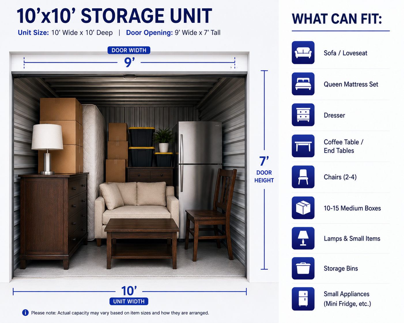 10x10 Indoor Storage Unit