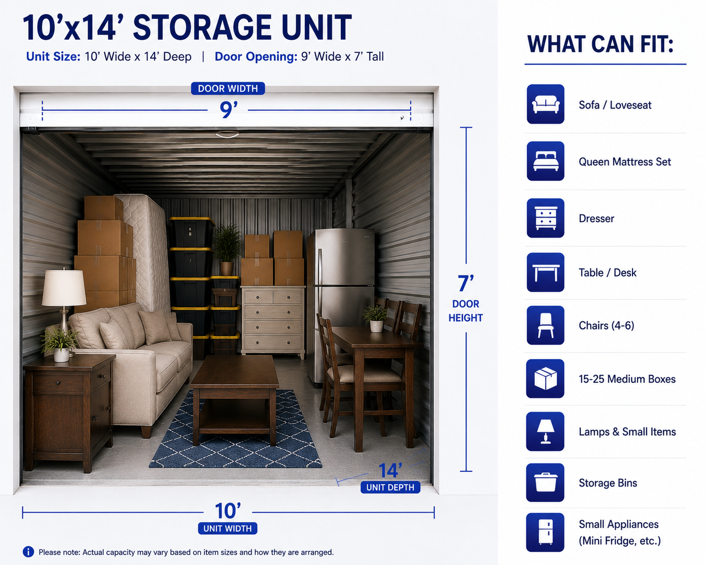 10x14 Indoor Storage Unit