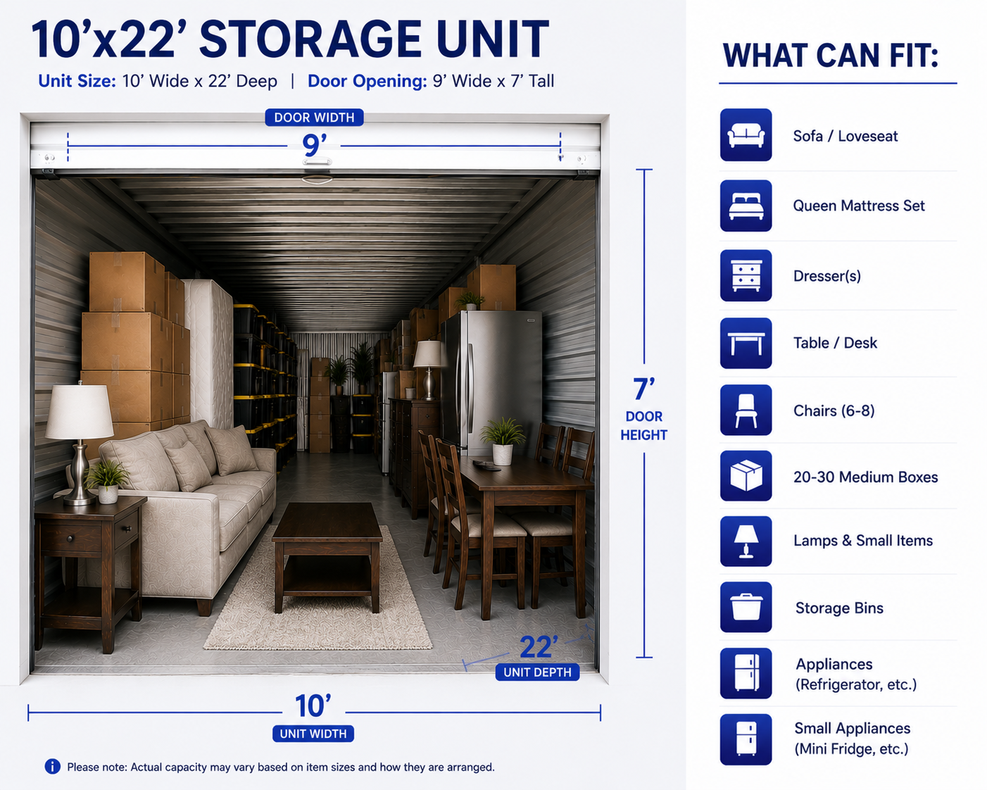 10x22 Indoor Storage Unit