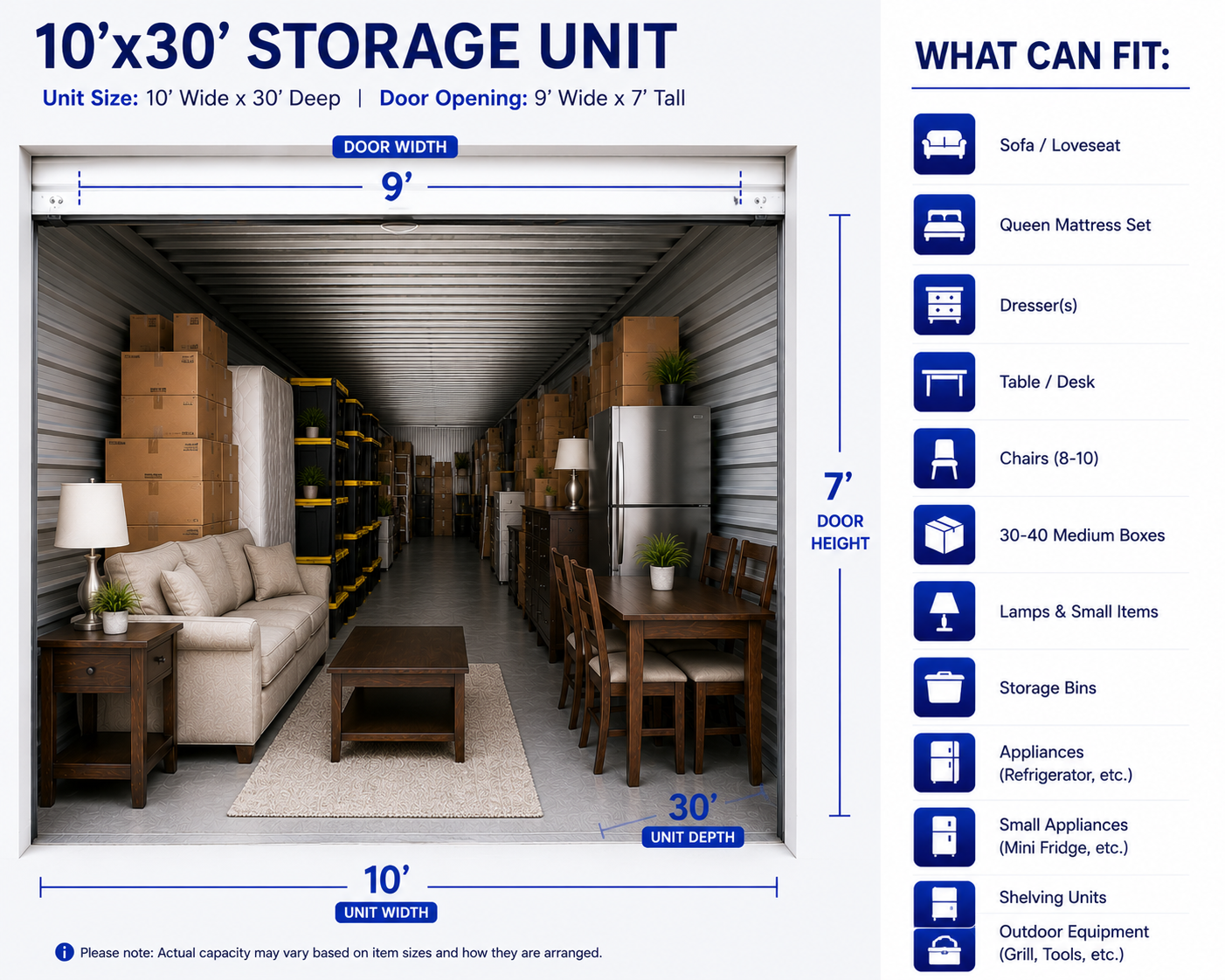 10x30 Indoor Storage Unit