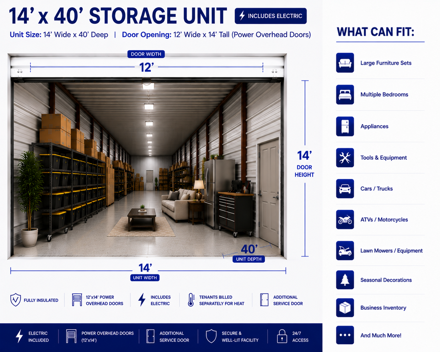 14x40 Commercial Storage Unit