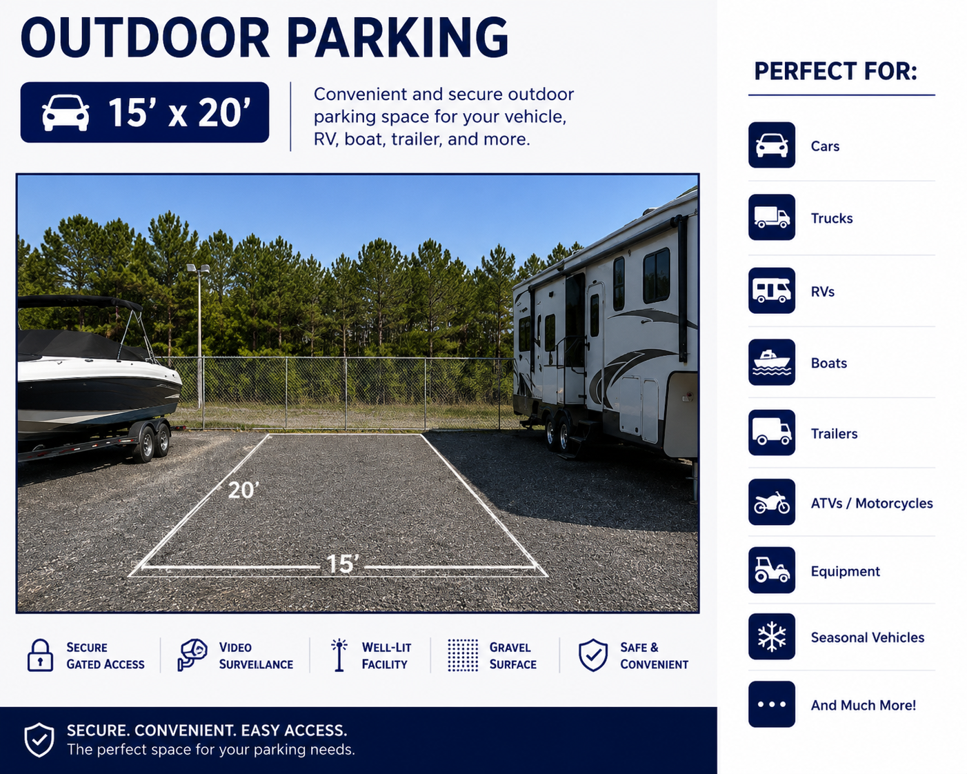 15x20 Outdoor Parking Space
